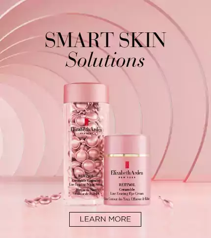 Smart Skin Solutions. Expereince line-smoothign magic with Cermide Retinol.