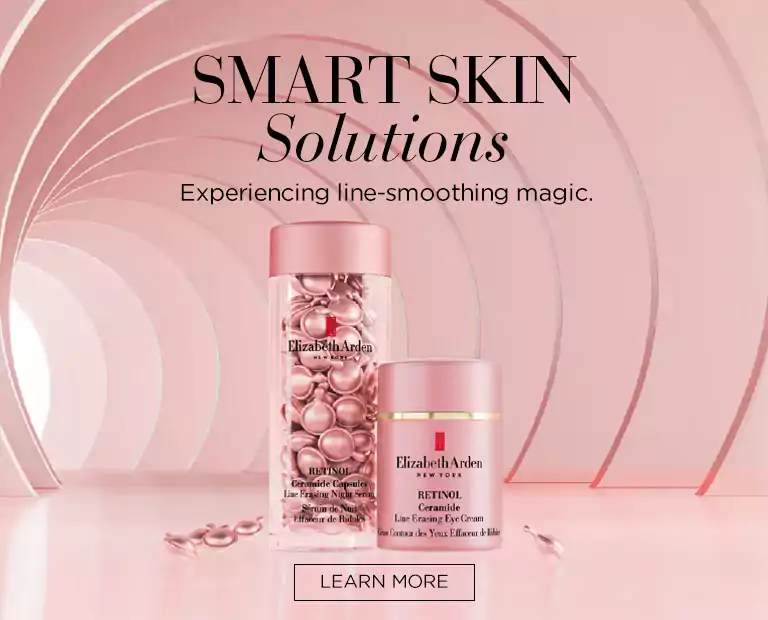 Smart Skin Solutions. Expereince line-smoothign magic with Cermide Retinol.